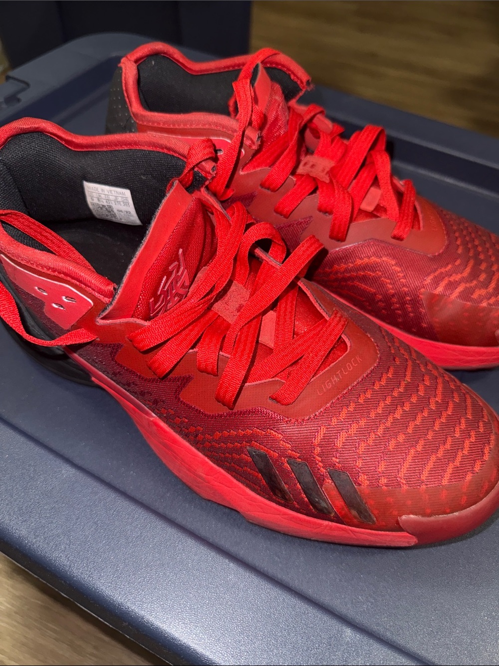 adidas D.O.N. Donovan Mitchell Issue #4 Red Low-Top Athletic Shoes size 9